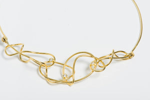 Contemporary 18kt gold and diamond necklace | Nikki Sedacca Art Jewelry