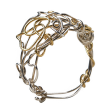 Load image into Gallery viewer, 18kt Gold and Sterling Silver Endless Love Bangle