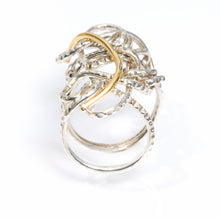 Load image into Gallery viewer, Mixed Metal Statement Endless Love Ring