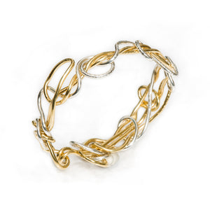 18kt Gold and Sterling Silver Endless Love Bracelet