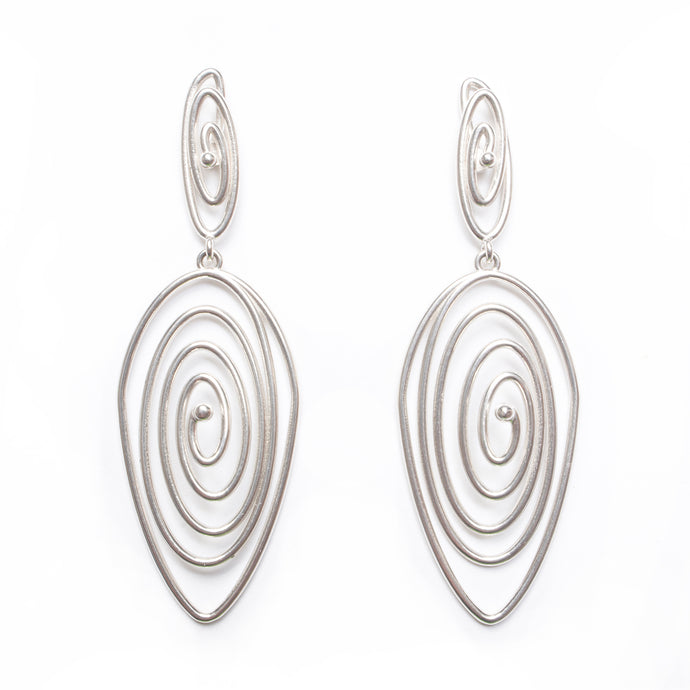 Product shot of sterling silver fascination earring