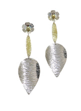 Load image into Gallery viewer, Sterling Silver and 18kt Gold Botanical Earrings